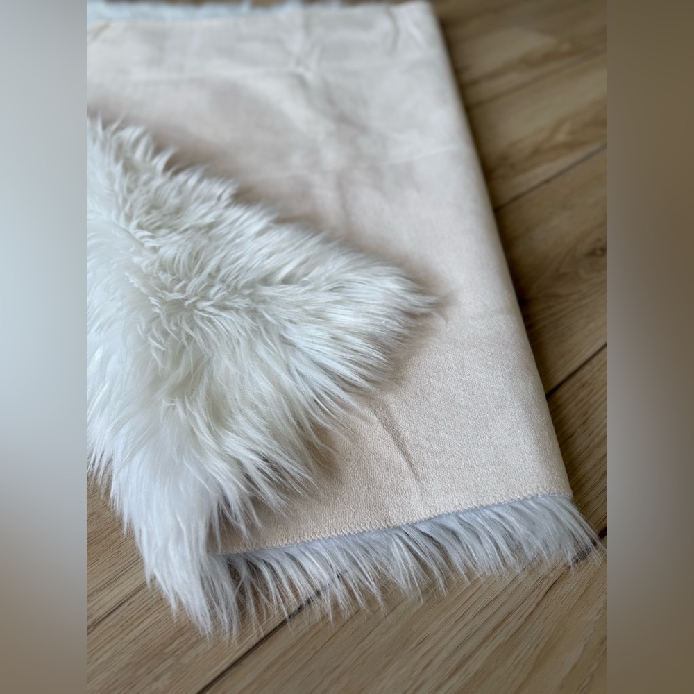 Faux Fur Shag Area Rug - Off White - Picture 6 of 6